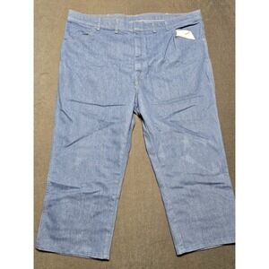 Wrangler Mens Regular Fit Blue Denim Pants‎ 46x30 Retro Vintage 85498LB Crease